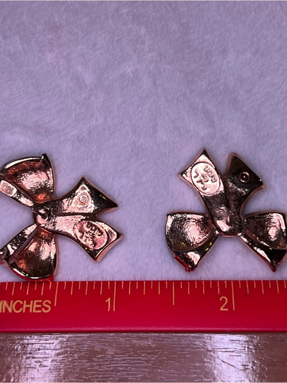 KJL for Avon Vintage Black Enamel Bow Earrings - Picture 5 of 5